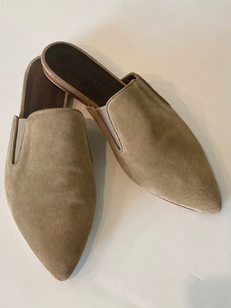 Jenni Kayne Women's Suede Mule In Tan/Taupe Size Eu 38 /8
